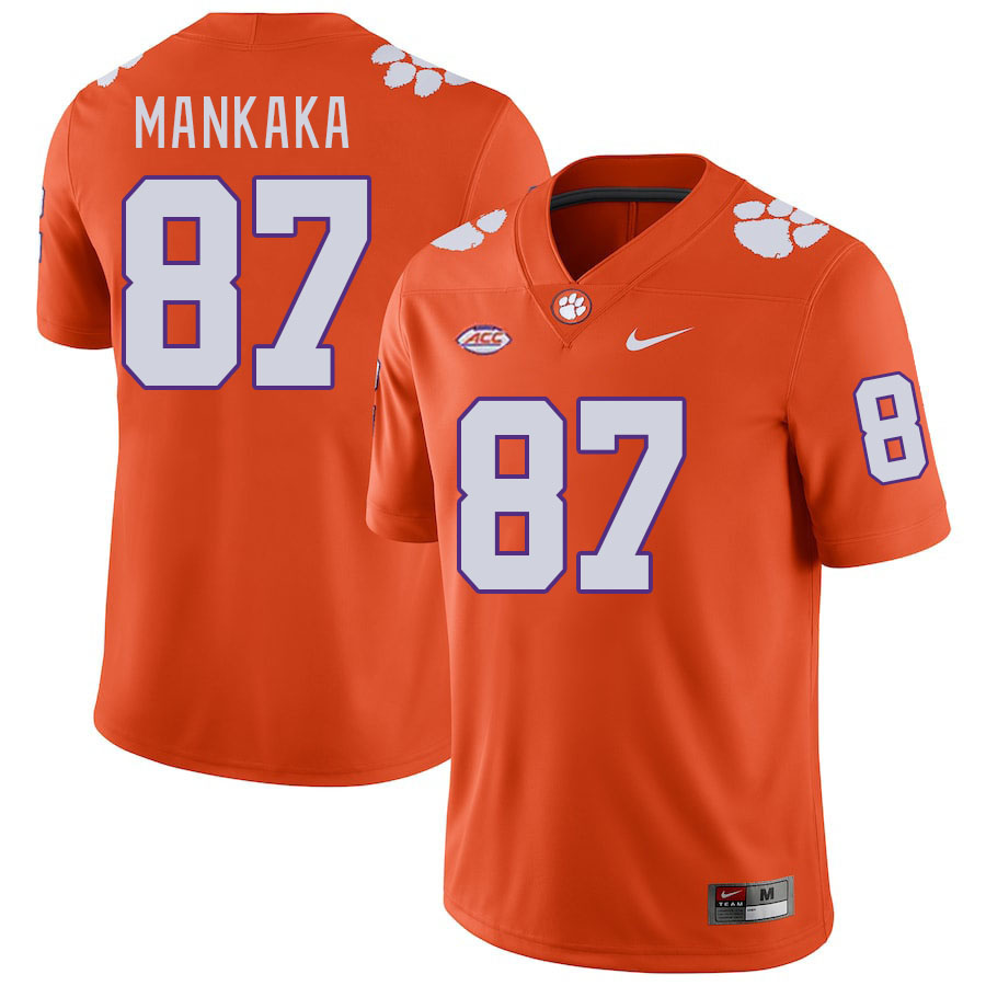 Men #87 Michael Mankaka Clemson Tigers College Football Jerseys Stitched-Orange